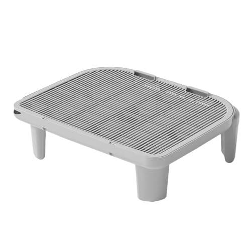 Milageto Matte für Katzentoilette, Katzenstreu-Sammelmatte, doppellagiges Design, Netzmatte Katzenrampe für kleine Katzen, wasserdichte Katzentrittmatte, Katzentritte für drinnen und draußen, Grau III Milageto Matte für Katzentoilette, Katzenstreu-Sammelmatte, doppellagiges Design, Netzmatte Katzenrampe für kleine Katzen, wasserdichte Katzentrittmatte, Katzentritte für drinnen und draußen, Grau III von Milageto