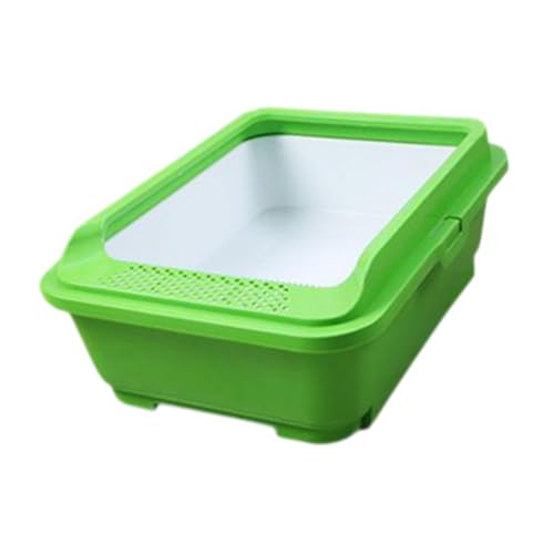 Milageto Katzentoilette mit offener Oberseite, halbgeschlossene Katzentoilette mit Staubschublade, Bettpfanne, Katzentoilette, Sandkasten, GrÜn Milageto Katzentoilette mit offener Oberseite, halbgeschlossene Katzentoilette mit Staubschublade, Bettpfanne, Katzentoilette, Sandkasten, GrÜn von Milageto