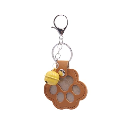 Milageto Kleiner Schlüsselanhänger zum Gedenken an den Verlust eines Hundes oder Einer Katze, leichtes Andenken aus PU, süße Pfotenform, hängendes Geschenk, Dunkelgelb Milageto Kleiner Schlüsselanhänger zum Gedenken an den Verlust eines Hundes oder Einer Katze, leichtes Andenken aus PU, süße Pfotenform, hängendes Geschenk, Dunkelgelb von Milageto