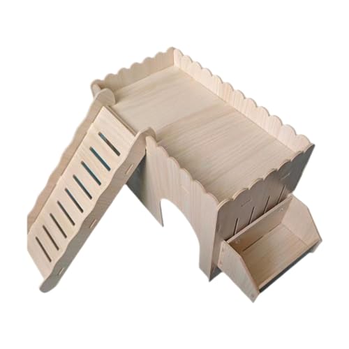 Milageto Meerschweinchenhaus aus, Hasenhaus, Lebensraum-Dekoration, große Hütte, Kaninchenversteck, Spielhaus für Hamster, Rennmäuse, Eichhörnchen, von Milageto