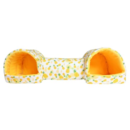 Milageto Meerschweinchentunnel, Hamsterversteck, atmungsaktive Einstreu, Meerschweinchenbett, Haus für Chinchilla, Eichhörnchen, kleine Haustiere, Igel, Gelbe Ananas Milageto Meerschweinchentunnel, Hamsterversteck, atmungsaktive Einstreu, Meerschweinchenbett, Haus für Chinchilla, Eichhörnchen, kleine Haustiere, Igel, Gelbe Ananas von Milageto