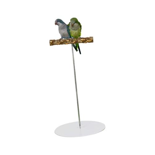 Milageto Papageien-Sitzstange, Spielständer, Vogel-Spielständer, tragbar, aus Holz, für den Schreibtisch, Papageien-Spielplatz, Runden, L Milageto Papageien-Sitzstange, Spielständer, Vogel-Spielständer, tragbar, aus Holz, für den Schreibtisch, Papageien-Spielplatz, Runden, L von Milageto