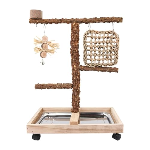 Milageto Papageienspielplatz, Vogel- mit Tablett, Vögel, Kauspielzeug, Sittich-Laufstall für Unzertrennliche, Käfigzubehör, Kakadus Milageto Papageienspielplatz, Vogel- mit Tablett, Vögel, Kauspielzeug, Sittich-Laufstall für Unzertrennliche, Käfigzubehör, Kakadus von Milageto