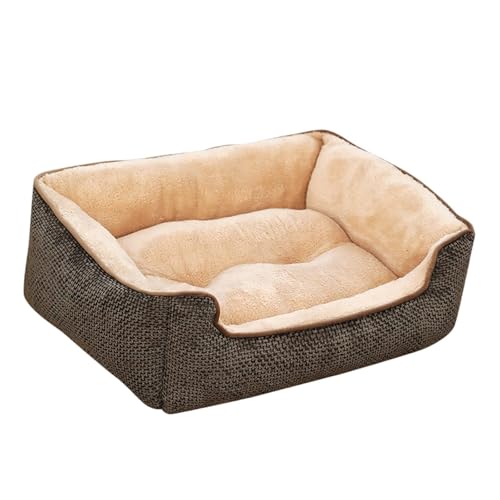 Milageto Plüsch-Katzenbett, Haustiermatte, weiche, verdickte Polsterung, rutschfestes Katzennest, Hundehütte für alle Jahreszeiten, für den Innenbereich, für, Milageto Plüsch-Katzenbett, Haustiermatte, weiche, verdickte Polsterung, rutschfestes Katzennest, Hundehütte für alle Jahreszeiten, für den Innenbereich, für, von Milageto