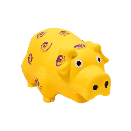 Milageto Quietschendes Schweinchen-, interaktives Welpenbeißspielzeug aus Latex, bereicherndes Spielzeug, zahnendes Kauspielzeug für Welpen, von Milageto