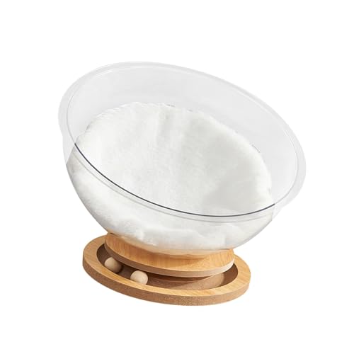 Milageto Raumkapsel-Katzenbett, Bettspielzeug für kleine Haustiere, leicht zu reinigendes Katzenmöbel, stabiles, durchsichtiges Schlafnest, Acryl-Haustierhaus, Rund mit Unterlage Milageto Raumkapsel-Katzenbett, Bettspielzeug für kleine Haustiere, leicht zu reinigendes Katzenmöbel, stabiles, durchsichtiges Schlafnest, Acryl-Haustierhaus, Rund mit Unterlage von Milageto