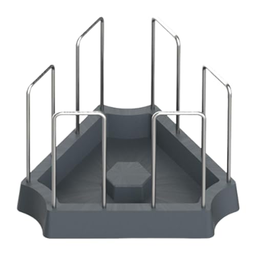 Milageto Schildkröten-Futternapf, Wassernapf, Terrarium-Schüssel, Schildkrötenfutter, Wassernapf, Futtertablett für Bartagamen, Chamäleon-Zuchtbox, Grau von Milageto