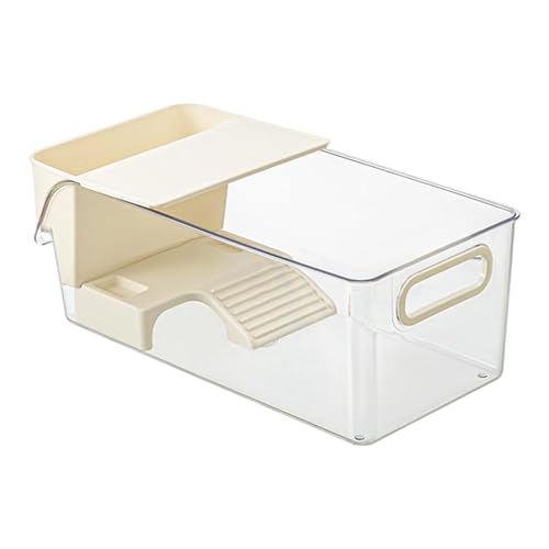 Milageto Schildkrötenbecken, Aquarium, Schildkrötengehege, Starter, robuste Terrapin, offene Oberseite, Zubehör, PETG, Amphibien, Brutbereich, Zubehör, S von Milageto