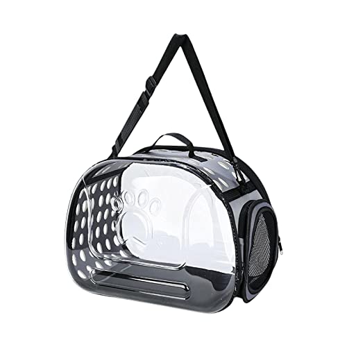 Milageto Transportbox für Katzen, von Fluggesellschaften zugelassen, transparent, belüftet, tragbar, Handtasche, Tragetasche für Hundehütten, Katzen, 42 cm x 26 cm x 35 cm von Milageto