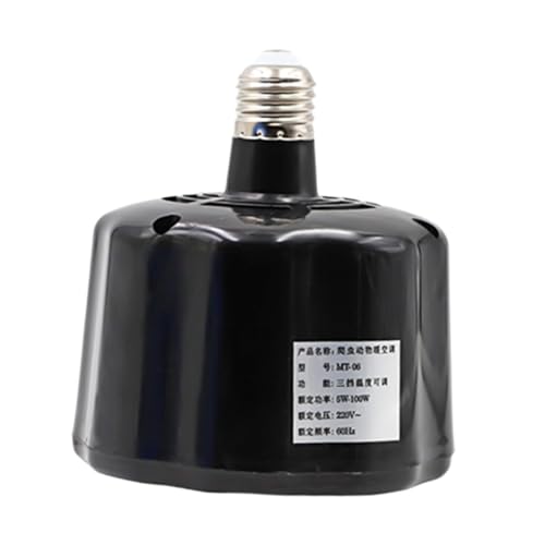 Milageto Vieh Wärme Lampe Zubehör Tierhaltung Energiesparende mit Einstellbare Temperatur Ersatz Geschenke Pet Supplies Vielseitig, Schwarz von Milageto