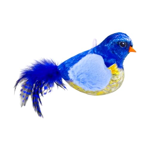 Milageto Vogel-Quietschspielzeug für Katzen, zum Aufhängen an der Tür, Katzenplüschspielzeug mit Ton, realistisches interaktives Katzenminzenspielzeug für das, Blau Milageto Vogel-Quietschspielzeug für Katzen, zum Aufhängen an der Tür, Katzenplüschspielzeug mit Ton, realistisches interaktives Katzenminzenspielzeug für das, Blau von Milageto