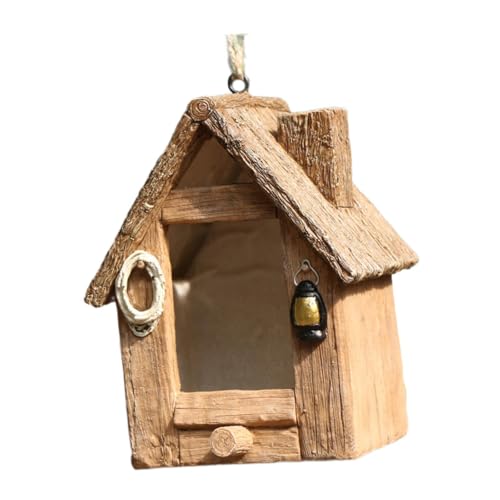 Milageto Vogelhaus für draußen, Vogelzuchtbox, vielseitiges Vogelhaus, Dekor, Kunstharz, Vogelschutz für Papageien, Hof, Terrasse im Freien, Hausform Milageto Vogelhaus für draußen, Vogelzuchtbox, vielseitiges Vogelhaus, Dekor, Kunstharz, Vogelschutz für Papageien, Hof, Terrasse im Freien, Hausform von Milageto