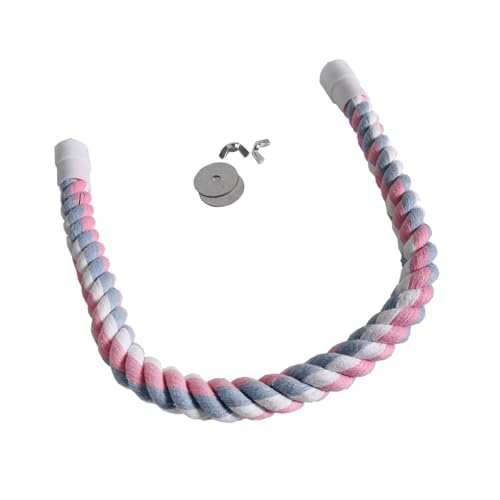 Milageto Vogelseilspielzeug, Vogelkäfigspielzeug in Form eines Papageienkletterseils, Käfigzubehör für Nymphensittiche, Conures, Finken, Wellensittiche, 35cm Milageto Vogelseilspielzeug, Vogelkäfigspielzeug in Form eines Papageienkletterseils, Käfigzubehör für Nymphensittiche, Conures, Finken, Wellensittiche, 35cm von Milageto