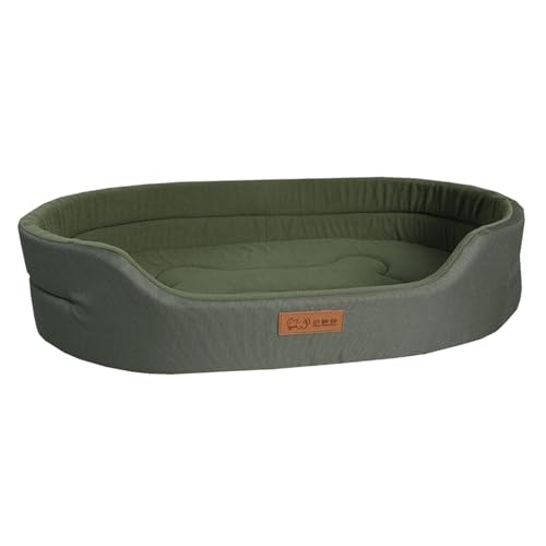 Milageto Weiches Hundebett, Welpenbett, rutschfeste Unterseite, oval, niedrige Vorderkanten, rechteckig, atmungsaktives Katzensofa, Hundebett, Haustierbett für, Grün XL Milageto Weiches Hundebett, Welpenbett, rutschfeste Unterseite, oval, niedrige Vorderkanten, rechteckig, atmungsaktives Katzensofa, Hundebett, Haustierbett für, Grün XL von Milageto