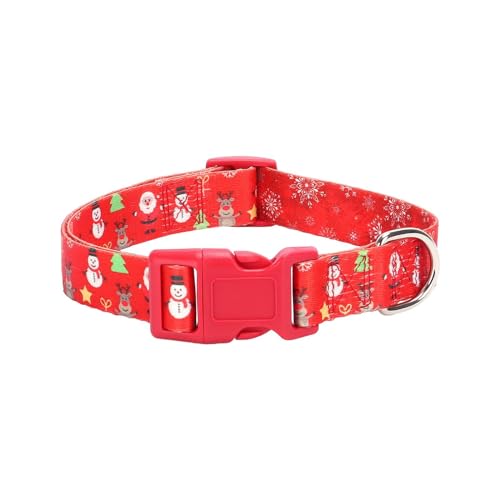 Milageto Weihnachts-Hundehalsbänder, kleine und mittelgroße Hundehalsbänder, einfach zu tragen, Party-Kostüm-Zubehör für Geburtstags-Themenparty, Schneemann von Milageto