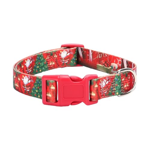 Milageto Weihnachts-Hundehalsbänder, kleine und mittelgroße Hundehalsbänder, einfach zu tragen, Party-Kostüm-Zubehör für Geburtstags-Themenparty, Weihnachtsmann von Milageto