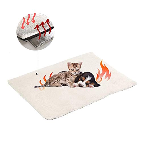 Milai Selbstheizende Decke für Katzen & Hunde,Wärmedecke für Katzen und Hunde,Umweltfreundliche Wärmematte,Heizmatte,Katzendecke,60x45cm von Milai