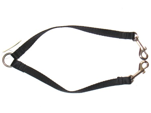 Milan Verbindungsleine/Koppel für 2 Hunde, Nylon, 20mm, schwarz von Milan