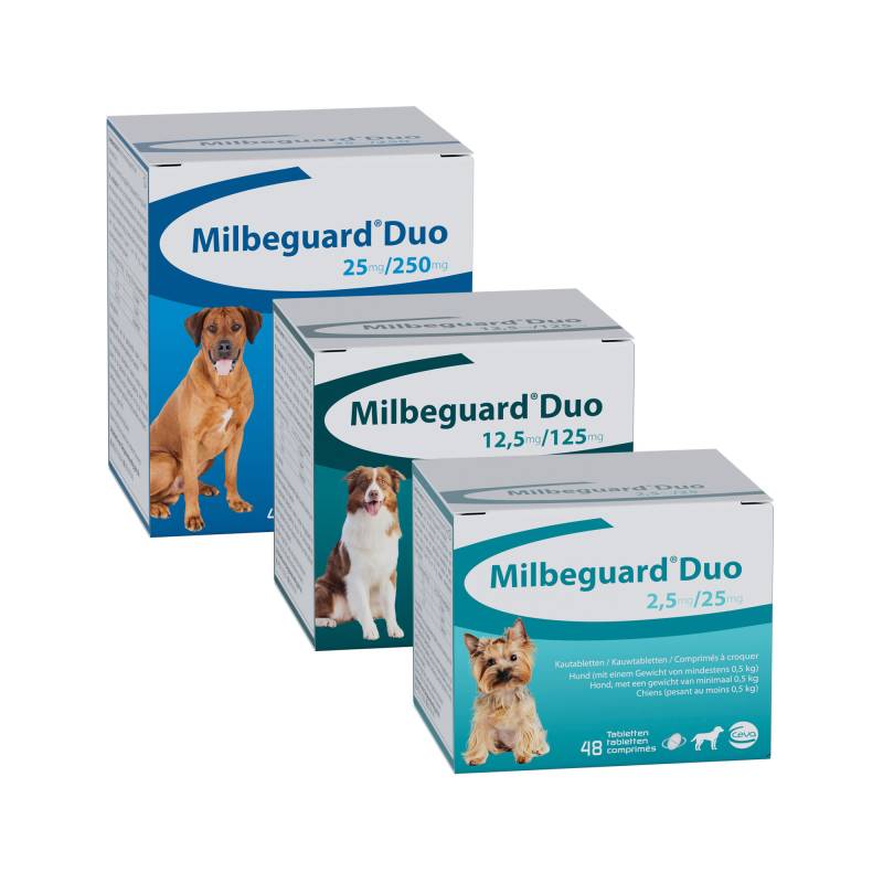 Milbeguard DUO große Hunde - 4 Tabletten von Milbactor