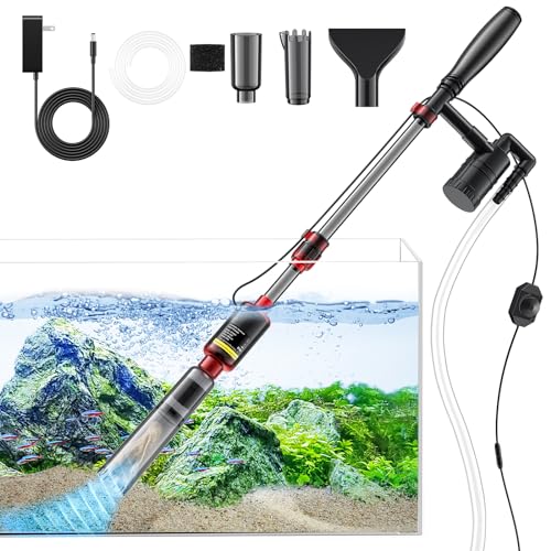 Aquarium-Reiniger, 530 GPH / 32 W, elektrisches Aquarium-Reinigungswerkzeug, einstellbarer Wasserdurchfluss, Aquarium-Reiniger-Set für Wasserwechsel, Wasserdusche Aquarium-Reiniger, 530 GPH / 32 W, elektrisches Aquarium-Reinigungswerkzeug, einstellbarer Wasserdurchfluss, Aquarium-Reiniger-Set für Wasserwechsel, Wasserdusche von Mildhug
