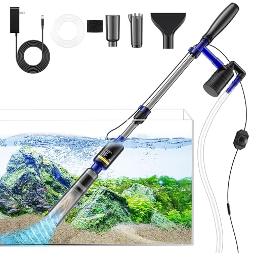 Aquarium-Reiniger – Aquarium-Kies-Reiniger, 530 GPH / 32 W Aquarium-Reiniger-Set, verstellbarer Wasserdurchfluss, Aquarium-Kiesreiniger, elektrisches Aquarium-Reinigungswerkzeug für Wasserwechsel Aquarium-Reiniger – Aquarium-Kies-Reiniger, 530 GPH / 32 W Aquarium-Reiniger-Set, verstellbarer Wasserdurchfluss, Aquarium-Kiesreiniger, elektrisches Aquarium-Reinigungswerkzeug für Wasserwechsel von Mildhug
