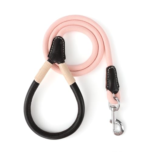 Mile High Life Hundeleine aus echtem Leder mit umwickeltem Griff, mit robustem Verschluss, für kleine, mittelgroße und große Hunde, Rosa, 1,8 m Mile High Life Hundeleine aus echtem Leder mit umwickeltem Griff, mit robustem Verschluss, für kleine, mittelgroße und große Hunde, Rosa, 1,8 m von Mile High Life