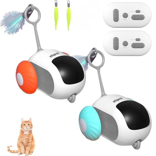 Milgeol Turbo Tail 3.0 Elektrisches Katzenspielzeug - Automatischer Turboschwanz mit Federn, Interaktives Spielzeug für Katzen, Typ-C Aufladbar (1x Orange + 1x Blau, Bewegungsaktiviert) Milgeol Turbo Tail 3.0 Elektrisches Katzenspielzeug - Automatischer Turboschwanz mit Federn, Interaktives Spielzeug für Katzen, Typ-C Aufladbar (1x Orange + 1x Blau, Bewegungsaktiviert) von Milgeol