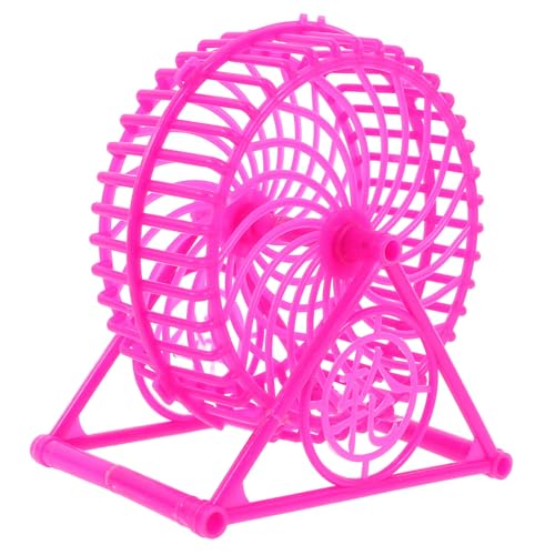 Milisten Silent Hamster Laufrad Mit Halterung Geräuschloses Plastik-Hedgehog-Rad Für Kleine Haustiere Wie Zwerghamster Gerbils Mäuse Und Meerschweinchen Rosa Exercise Wheel von Milisten