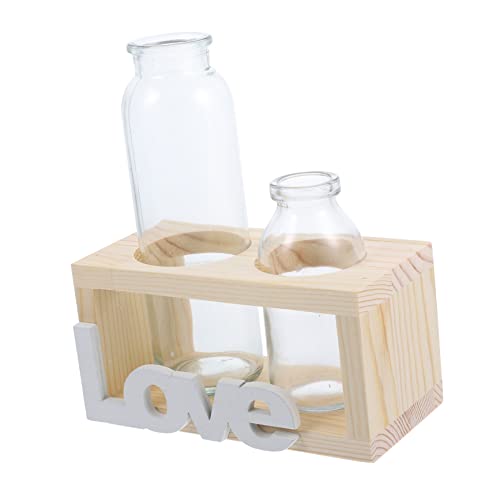MILISTEN Anzuchtvase Für Grüne Efeutute Pflanzenhalter Aus Glas Mit Holzständer Hydrokultur-Terrarium Für Zuhause Modernes Dekoratives MILISTEN Anzuchtvase Für Grüne Efeutute Pflanzenhalter Aus Glas Mit Holzständer Hydrokultur-Terrarium Für Zuhause Modernes Dekoratives von Milisten
