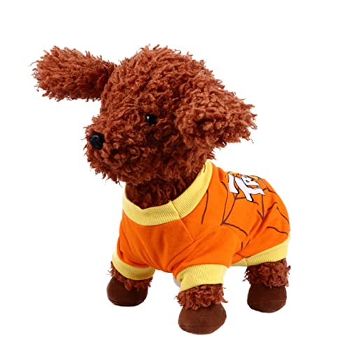 Milisten 1stück Halloween Pet T-Shirt Mit Cartoon-Druck Für Haustiere Langlebige Kleidung Für Hunde Und Katzen Für Halloween-feiern Und Outdoor-aktivitäten von Milisten
