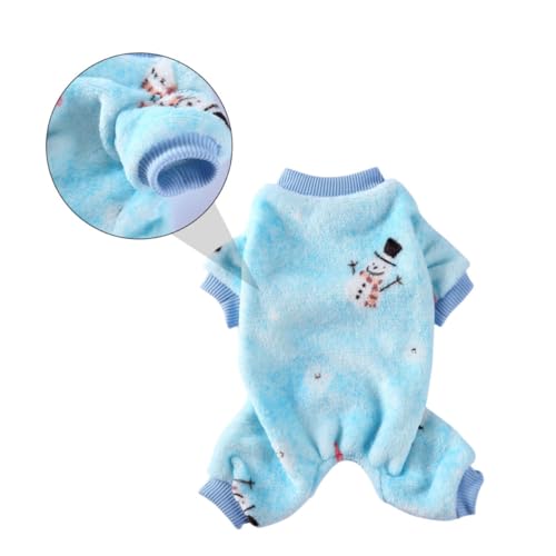 MILISTEN 1 Stück Weihnachts-Haustier-Kleidung Hundeurlaubspullover klein UPS Welpe The Holiday Weihnachts Party Partykleidung für Haustiere Kleidung für vierbeinige Hunde Polyester Sky-Blue von Milisten