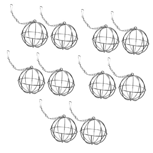MILISTEN 10 STK Futterstelle für Kaninchen Futterstelle für Haustierkaninchen Vögel Spielzeug Heuball für Nagetiere Futterkugel für Hasen Kugel-Feeder-Ball Futterball für Kaninchen Silver MILISTEN 10 STK Futterstelle für Kaninchen Futterstelle für Haustierkaninchen Vögel Spielzeug Heuball für Nagetiere Futterkugel für Hasen Kugel-Feeder-Ball Futterball für Kaninchen Silver von Milisten