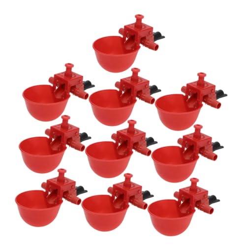 MILISTEN 10 Stück Kükentrinker Hühnerfutter Tränkenäpfe für Geflügel Vogelfütterer Automatische Taubentränke Wasserfütterungsvorrichtung für Vögel Taubentrinker Abs rot MILISTEN 10 Stück Kükentrinker Hühnerfutter Tränkenäpfe für Geflügel Vogelfütterer Automatische Taubentränke Wasserfütterungsvorrichtung für Vögel Taubentrinker Abs rot von Milisten