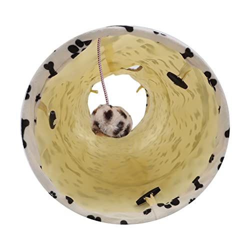 MILISTEN 1Stk Tunnelspielzeug für Katzen interaktives katzenspielzeug Interactive cat Toy Katze Spielen Faltbare Katze Tunnel Haustier Katze Kätzchen Knoten Katzentunnel Geschenk Weiß von Milisten