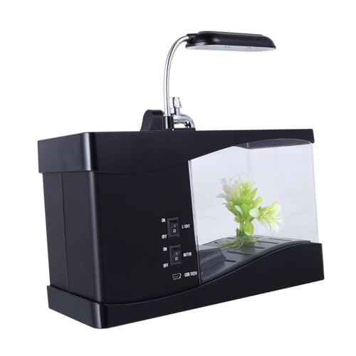 Milisten 1stk Desktop-Aquarium-stifthalter-Uhr Vakuum Fisch Aquascaping Schüssel Schwimmbad Für Acrylverzierung Wecker Zu Hause USB-wecker Stiftbehälter Black Abs von Milisten