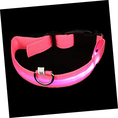MILISTEN 2 Sätze Hundehalsband leucht Halsband Leuchthalsband Hundehalsbänder für mittelgroße Hunde Ausbildung nachtleuchtender Kragen Sicherheitshalsband für Haustiere Mode schmücken Rosa von Milisten