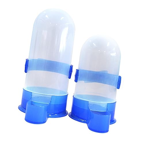 MILISTEN 2 Stück Futterautomat Wasserzufuhr Vogelhäuschen für den Garten Futterspender für Vögel Wasserspender für Wildvögel füttern Vogelfütterer Papageifutter Plastik Blue Zufällige Farbe von Milisten