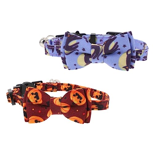 MILISTEN 2stücke Halloween Stil Katzenhalsband Verstellbare Haustierhalsbänder Dekorative Katzenhalsbänder Für Party Pet Neck Dekoration von Milisten