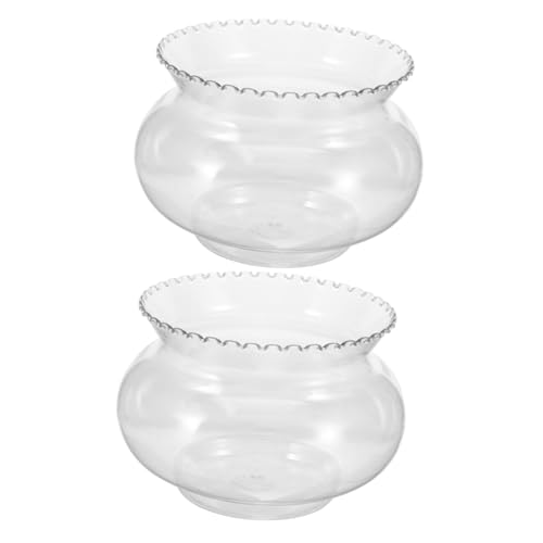 MILISTEN 2 Stück Kleines Aquarium Fischzubehör Aquarium Aquarium Unzerbrechliches Aquarium Desktop Aquarium Aquarium Teichdeckel Fischtank Futterspender Fischtank LED Streifen von Milisten