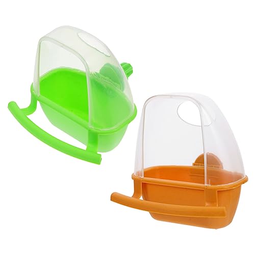 Milisten 2stücke Plastik Vogelfutterspender Für Papageien Mit Obst Gemüse Behälter Robust Und Einfach Zu Reinigen Passt in Vogelkäfig von Milisten
