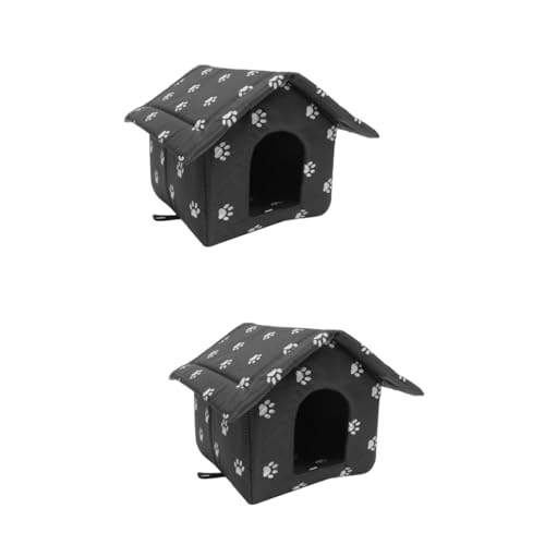 MILISTEN 2 Stück Katzenhaus Isolierter Unterschlupf Für Katzen Und Hunde Warmes Haustiernest Wetterfester Katzenunterschlupf Für Die Jahreszeiten MILISTEN 2 Stück Katzenhaus Isolierter Unterschlupf Für Katzen Und Hunde Warmes Haustiernest Wetterfester Katzenunterschlupf Für Die Jahreszeiten von Milisten