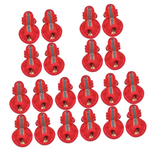 Milisten 20 STK Haustiersandalen Paws pfotenschutz Schuhe für hundepfoten noppenschuhe Stollen Schuhe Mesh-Stiefel für Hunde Mesh-Hundeschuhe rutschfeste Schuhe Welpenhaustierschuhe rot Milisten 20 STK Haustiersandalen Paws pfotenschutz Schuhe für hundepfoten noppenschuhe Stollen Schuhe Mesh-Stiefel für Hunde Mesh-Hundeschuhe rutschfeste Schuhe Welpenhaustierschuhe rot von Milisten