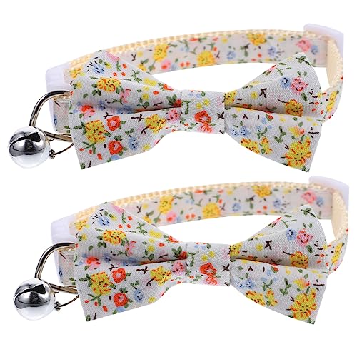 MILISTEN Verstellbares Katzenhalsband Mit Glöckchen Im Fliege-Stil Aus Polyester-Baumwoll-Nylon Für Katzen Und Hunde von Milisten