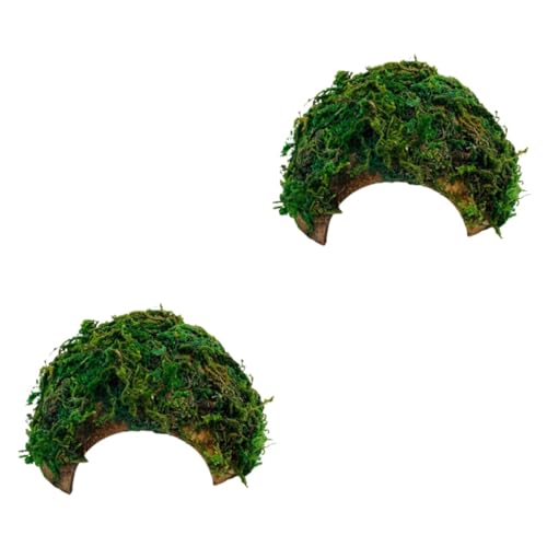 Milisten 2stücke Pet Crawling Platform Für Hamster Grüne Versteckhöhle Für Reptilien Und Kleintiere Terrarium Dekoration Und Landschaftsornament Für Tiere Die Einen Sicheren von Milisten
