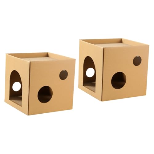 MILISTEN 2st Katzenhaus Katzenkratzbrett Spielhaus Aus Pappe Kätzchen Kratzunterlage Kratzbäume Für Katzen Kaninchenhaus Katzenkratzer Aus Karton Wellpapier Haustier Kratzkiste Für Katzen MILISTEN 2st Katzenhaus Katzenkratzbrett Spielhaus Aus Pappe Kätzchen Kratzunterlage Kratzbäume Für Katzen Kaninchenhaus Katzenkratzer Aus Karton Wellpapier Haustier Kratzkiste Für Katzen von Milisten