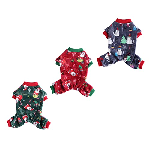 MILISTEN 3 Stück Haustier Weihnachtspyjama Welpe Hund klein Weihnachten Dog Christmas Costume Dog Christmas Outfit Dog Coat Haustierdekorationskleidung süße Haustierkleidung Korallenvlies MILISTEN 3 Stück Haustier Weihnachtspyjama Welpe Hund klein Weihnachten Dog Christmas Costume Dog Christmas Outfit Dog Coat Haustierdekorationskleidung süße Haustierkleidung Korallenvlies von Milisten