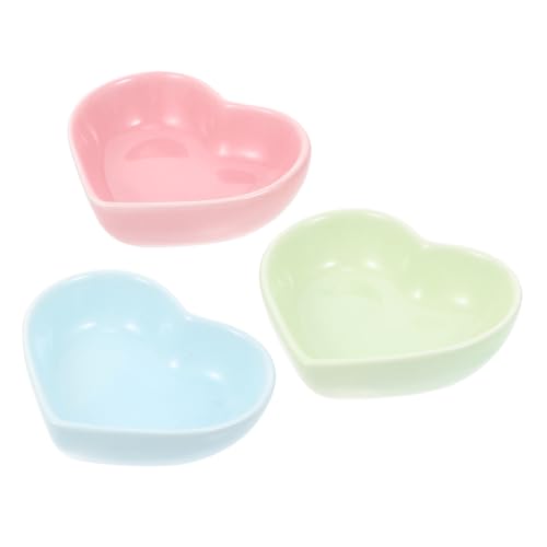 MILISTEN 3 Stück Keramik Fressnäpfe Herzform Waschbare Futterschalen für Hamster Meerschweinchen Eichhörnchen Glatte Oberfläche Sicher und Praktisch für Kleintierfutter MILISTEN 3 Stück Keramik Fressnäpfe Herzform Waschbare Futterschalen für Hamster Meerschweinchen Eichhörnchen Glatte Oberfläche Sicher und Praktisch für Kleintierfutter von Milisten