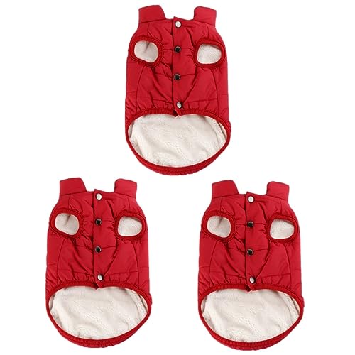 MILISTEN 3St kleine hundekleidung für den Winter Welpenkleidung Mantel Hund Winter Mantel Kleidung Winterkleidung für Welpen Hundebekleidung Winter wattiert Mantel hundekleidung rot MILISTEN 3St kleine hundekleidung für den Winter Welpenkleidung Mantel Hund Winter Mantel Kleidung Winterkleidung für Welpen Hundebekleidung Winter wattiert Mantel hundekleidung rot von Milisten