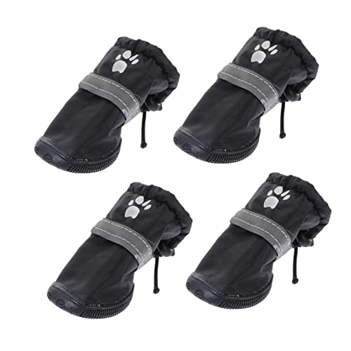 Milisten 4 Stück Haustier wasserdichte Schuhe Regen-Schnee-haustierschuhe Haustierstiefel wasserdichte Hundeschuhe Regenschuhe Für Hunde rutschfeste Hundestiefel Schuhschutz Black Polyester Milisten 4 Stück Haustier wasserdichte Schuhe Regen-Schnee-haustierschuhe Haustierstiefel wasserdichte Hundeschuhe Regenschuhe Für Hunde rutschfeste Hundestiefel Schuhschutz Black Polyester von Milisten