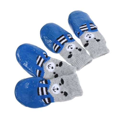 Milisten Hundesocken-Set – 4 Paar Atmungsaktive Socken Für Hunde – rutschfest Bequem Cartoon-Muster Waschbare Haustierschuhe Milisten Hundesocken-Set – 4 Paar Atmungsaktive Socken Für Hunde – rutschfest Bequem Cartoon-Muster Waschbare Haustierschuhe von Milisten